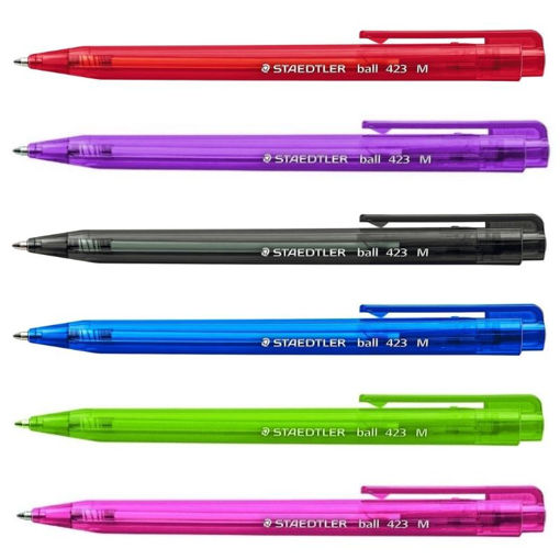 Picture of STAEDTLER RETRACTABLE BALL PENS SOLID COLOURS
